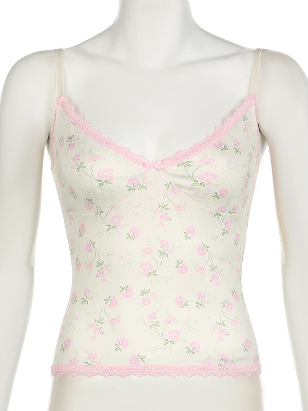 Hailey flower lace camisole