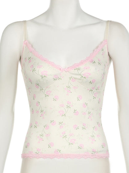 Hailey flower lace camisole