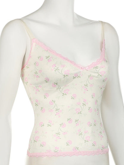 Hailey flower lace camisole