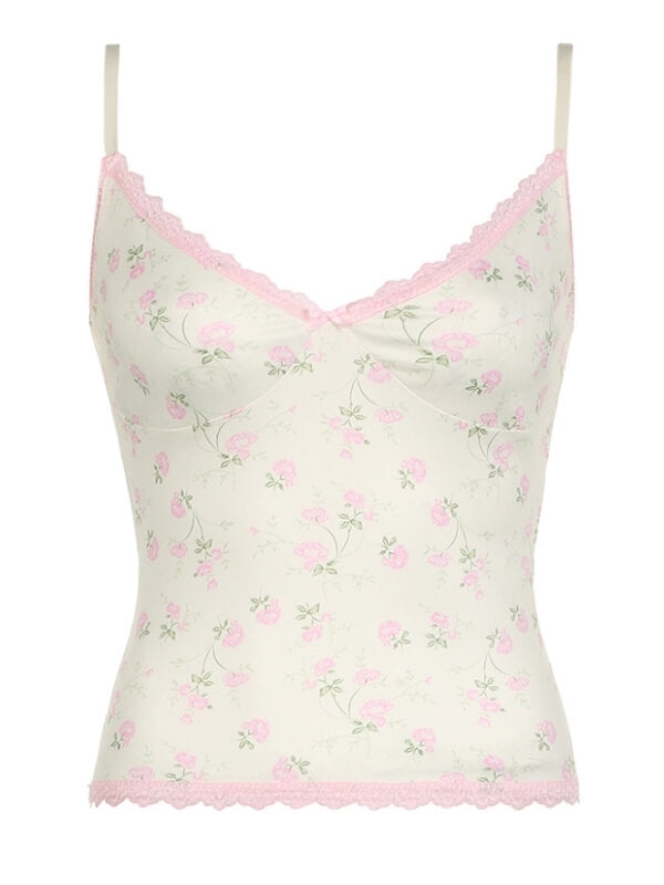 Hailey flower lace camisole