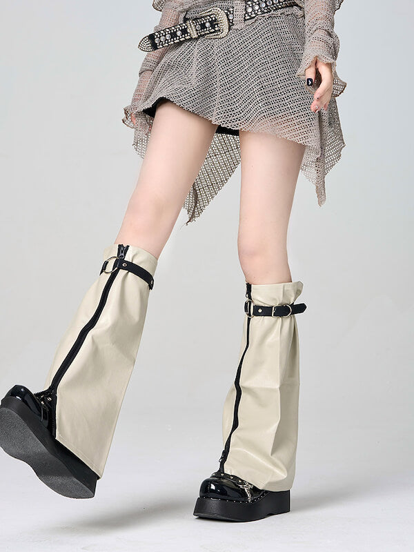 HU zipper leg warmers