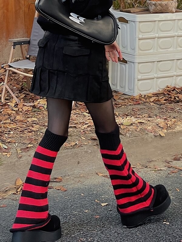 Sexy Stripes knit leg warmers