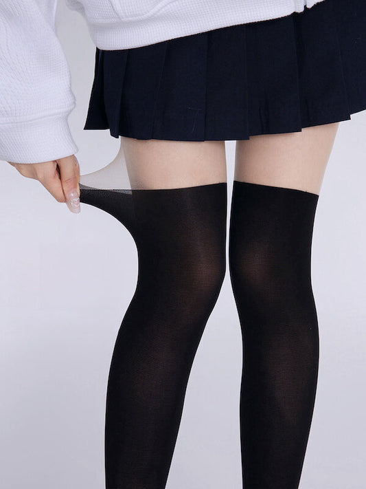 Sexy JK style stockings-effect tights