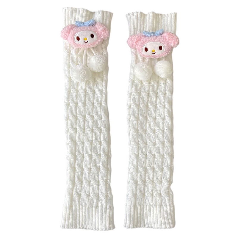 Sexy Fluffy bear melody pompon leg warmer