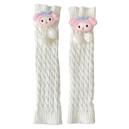 Sexy Fluffy bear melody pompon leg warmer