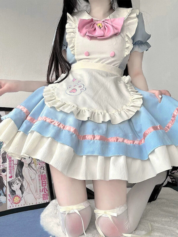 Kawaii paw cosplay maid dress