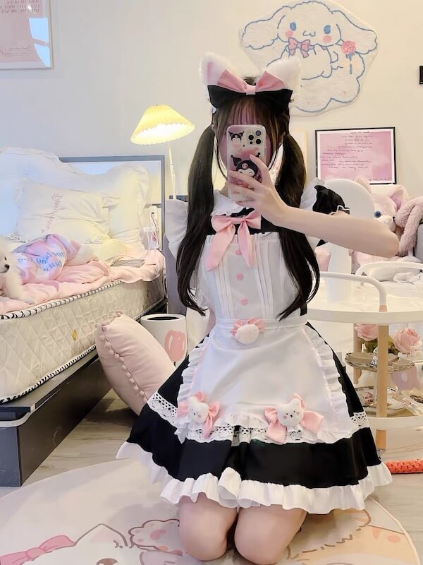 Kawaii plushies lolita maid dress