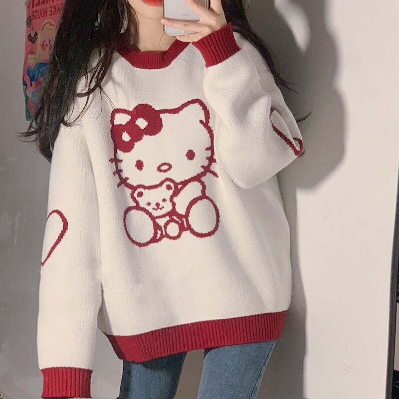 Kitty doll fluffy sweater