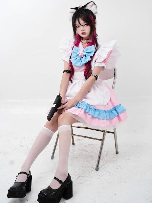 Sexy Kitty maid cosplay dress set