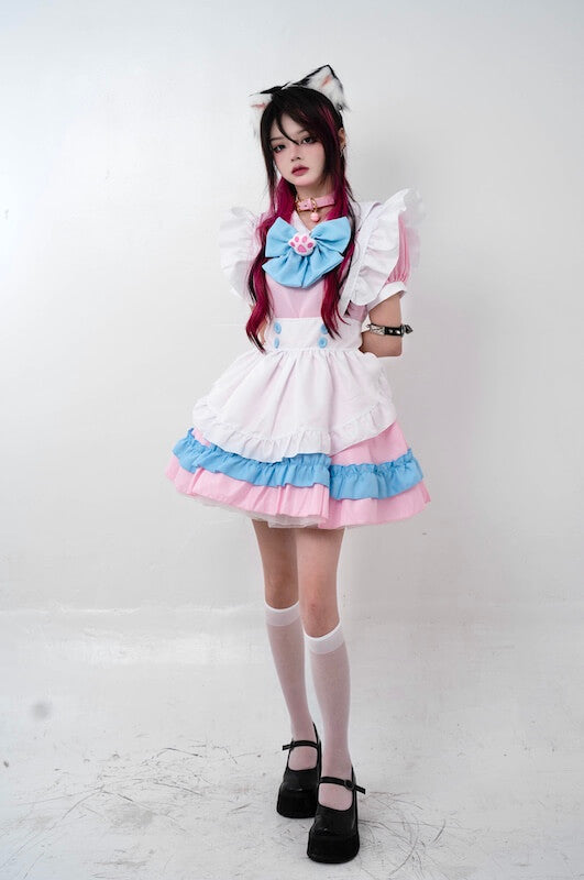 Sexy Kitty maid cosplay dress set