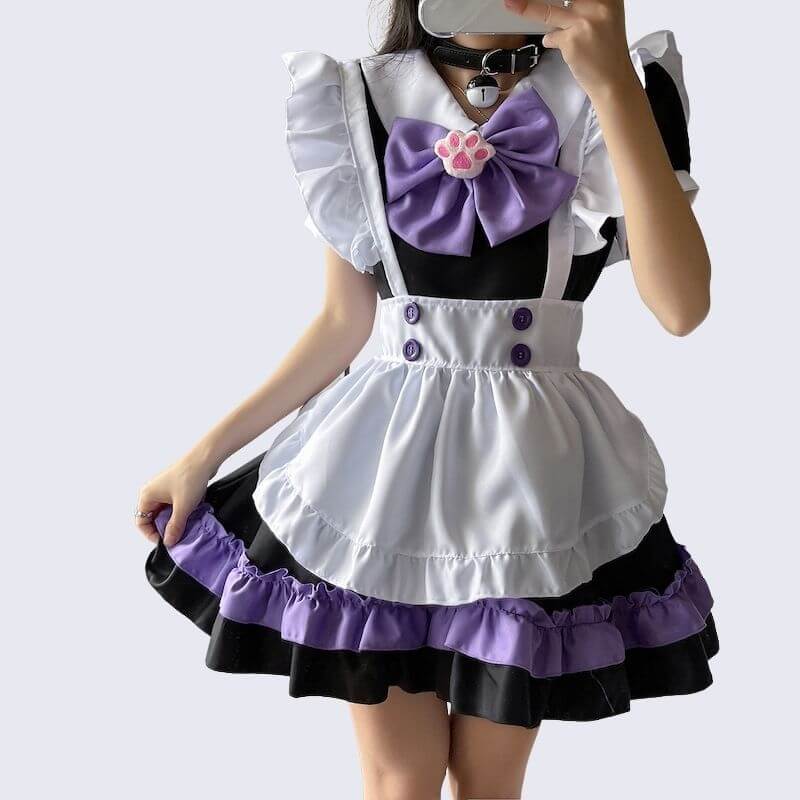 Sexy Kitty maid cosplay dress set