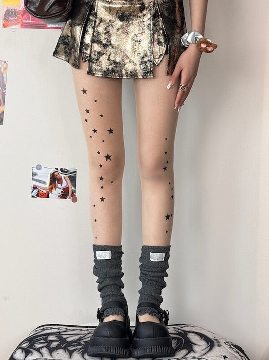 Sexy Stars tattoo tights