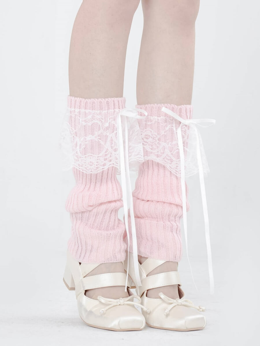 Sexy Lace doll ribbon leg warmers