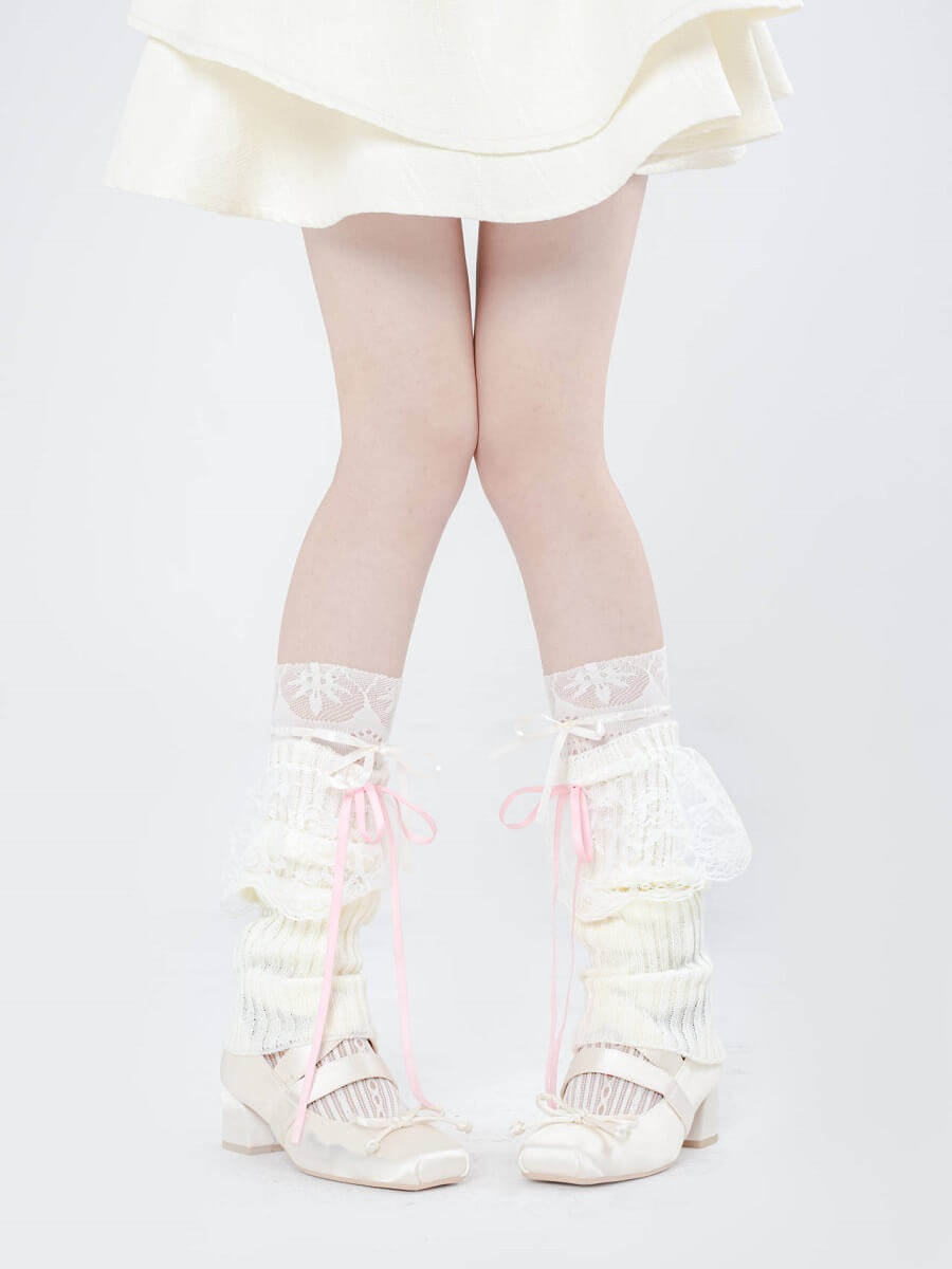 Sexy Lace doll ribbon leg warmers