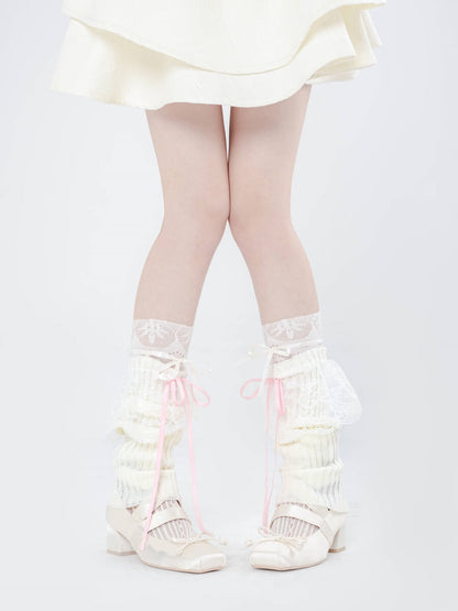 Sexy Lace doll ribbon leg warmers