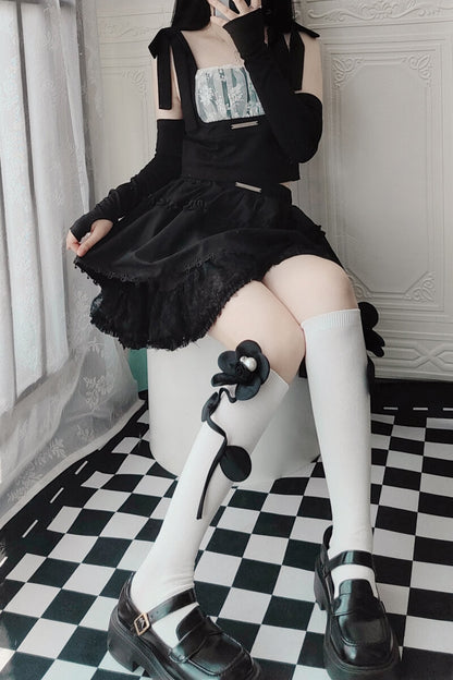 Sexy Lolita girl aesthetic flower stockings