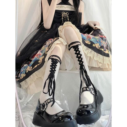 Sexy Lolita lace ribbon stockings