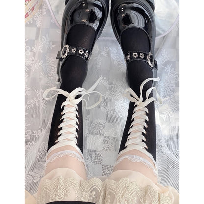 Sexy Lolita lace ribbon stockings