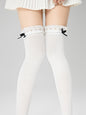 New Fashion Lolita over-the-knee stockings with white lace trim