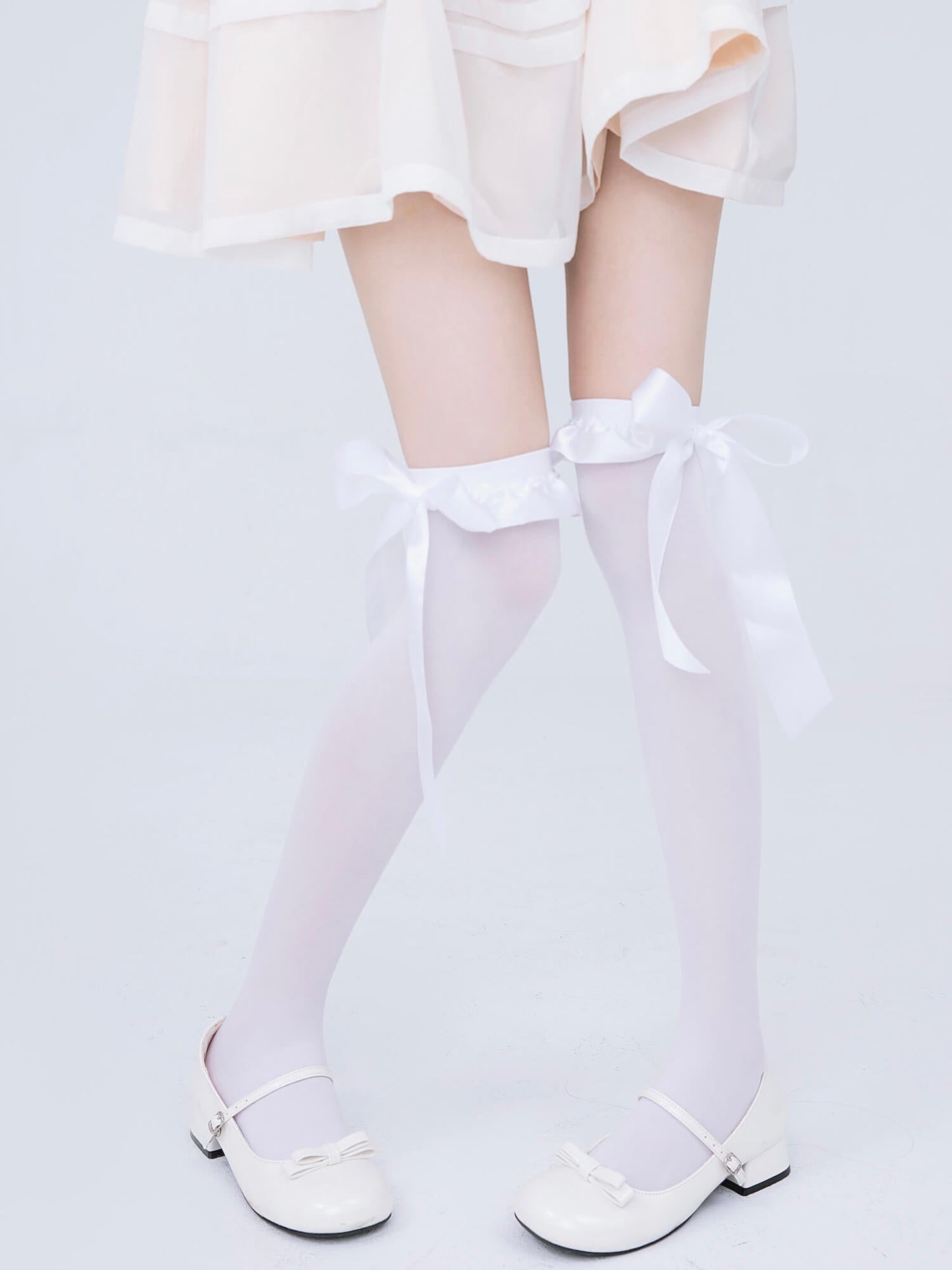 Sexy Lolita ribbon bow stockings