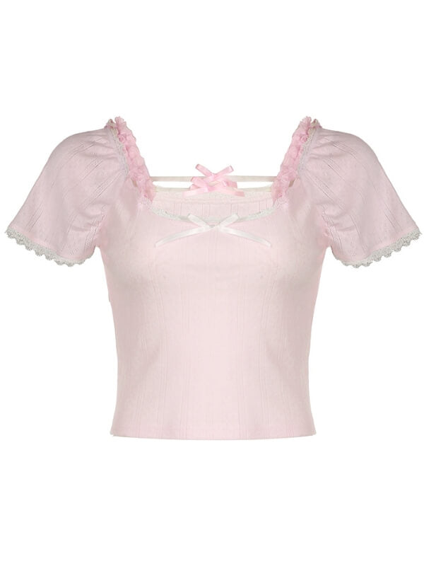 Michelle_cute bow girly top