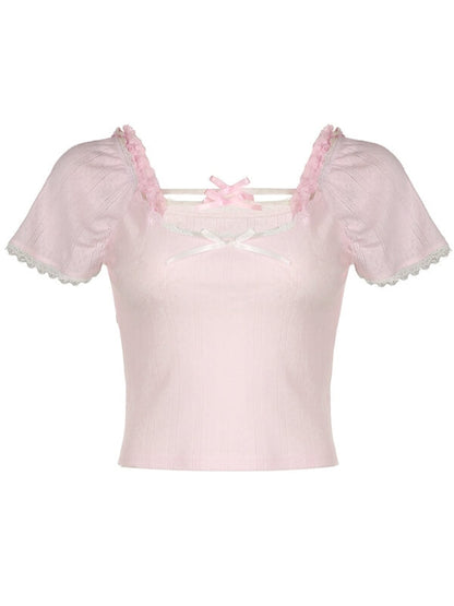 Michelle_cute bow girly top