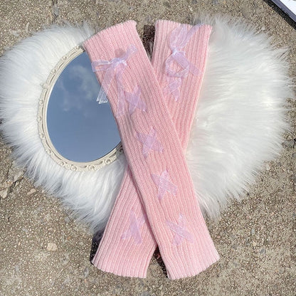 Sexy Pastel ribbon leg warmers