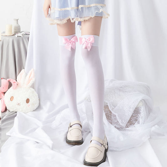 Sexy Pink bow lolita stockings