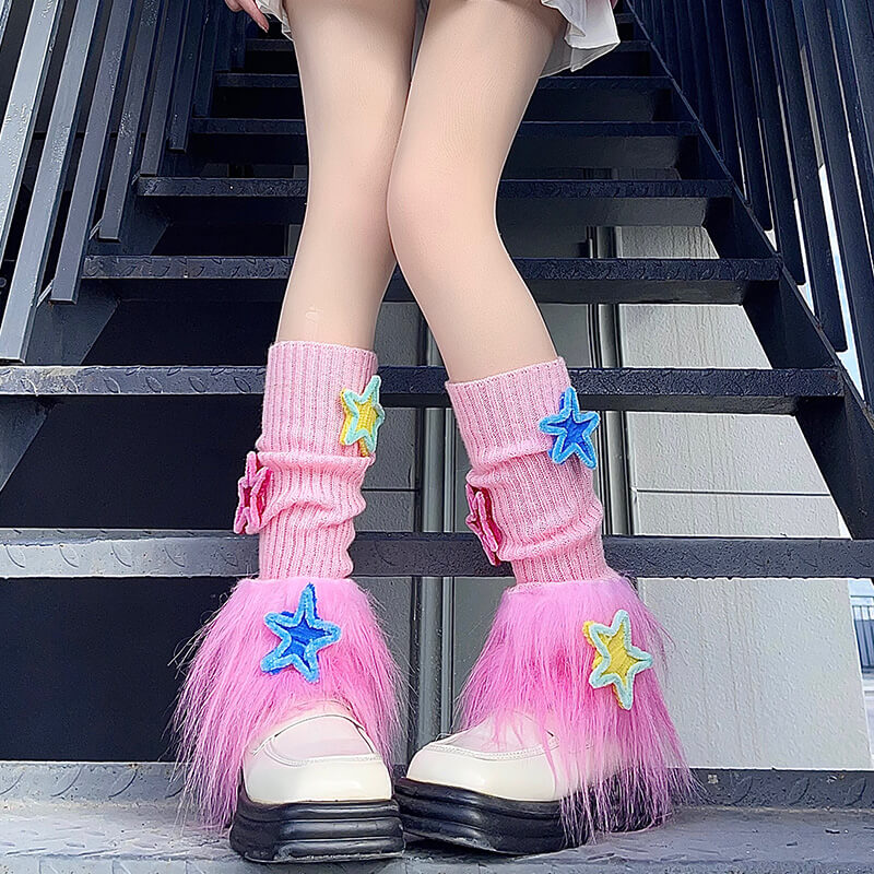 Sexy Pink candy stars leg warmers