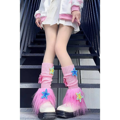 Sexy Pink candy stars leg warmers