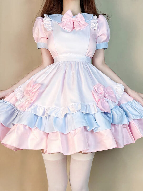 Pink creamy maid dress