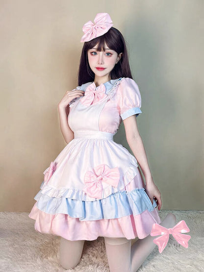 Pink creamy maid dress