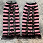 Sexy Pink punk ribbon leg warmers