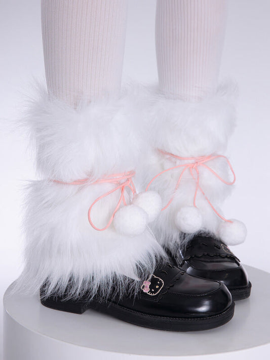 Sexy Pompon furry leg warmers