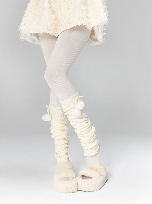 New Fashion Pompon kawaii leg warmers