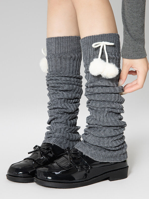 New Fashion Pompon kawaii leg warmers