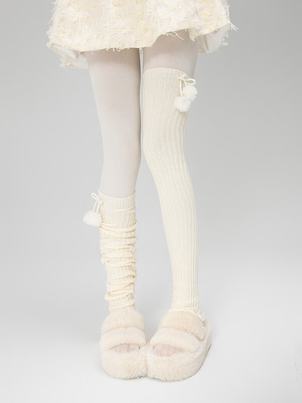 New Fashion Pompon kawaii leg warmers