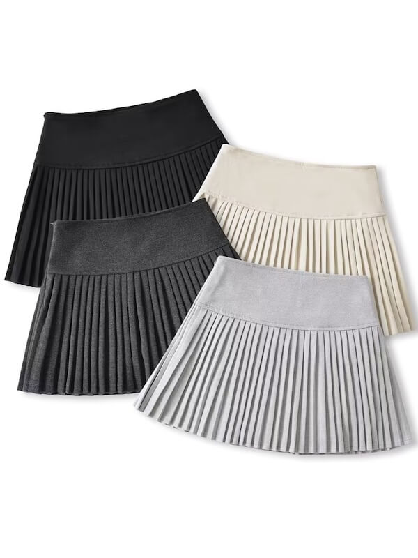 New Fashion Preppy accordion pleated skirt