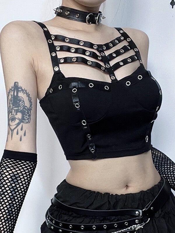 Punk darkness rivet cami