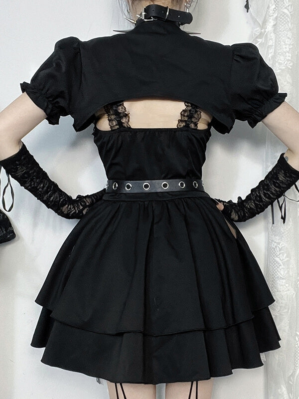 New Fashion Punk doll lace dress puff bolero