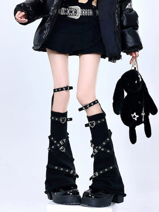 Sexy Punk hearts leg warmers