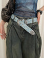 New Fashion Retro distressed denim belt