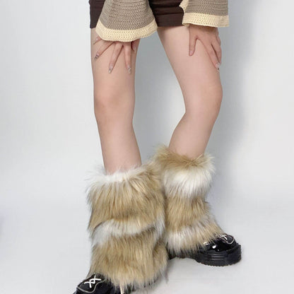 Sexy Retro artificial furry leg warmers