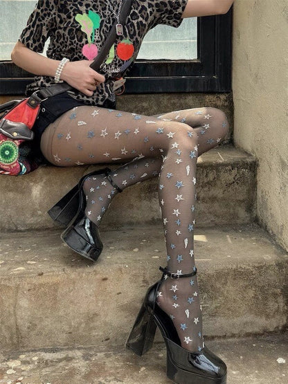 Romantic stars tights