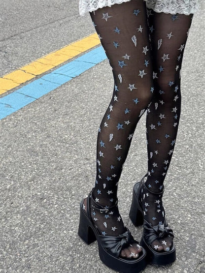 New Fashion Romantic stars tights