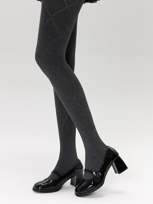 New Fashion Soft girl hollow diamond-patterned tights