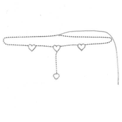 Sexy Sparkling hearts waist chain