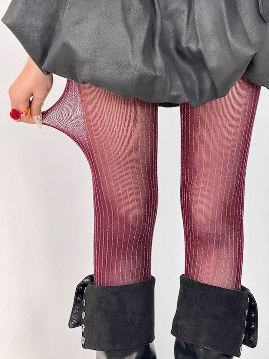 Sexy Sparkling shiny striped tights