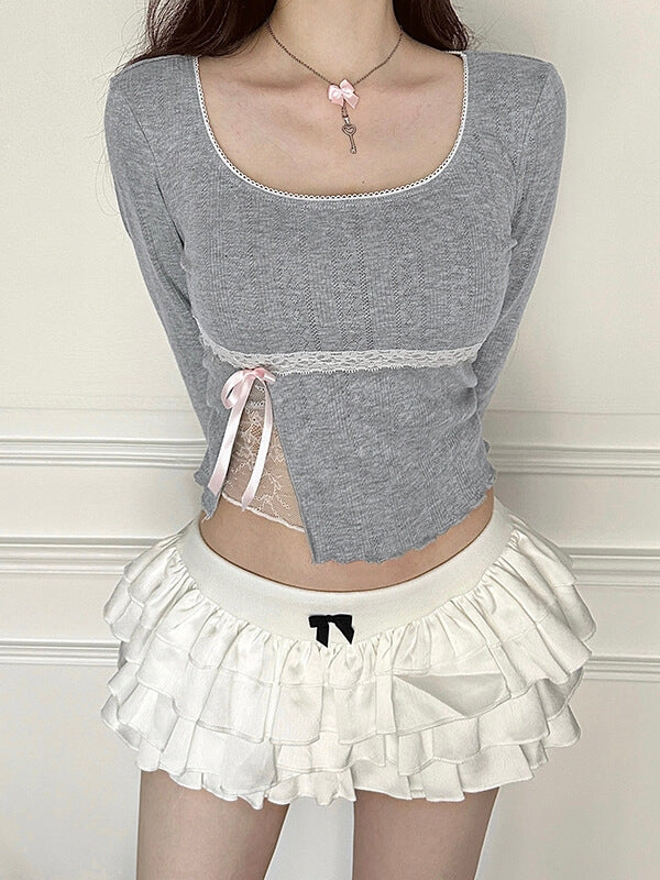 New Fashion Sylvia ballet girl crop top