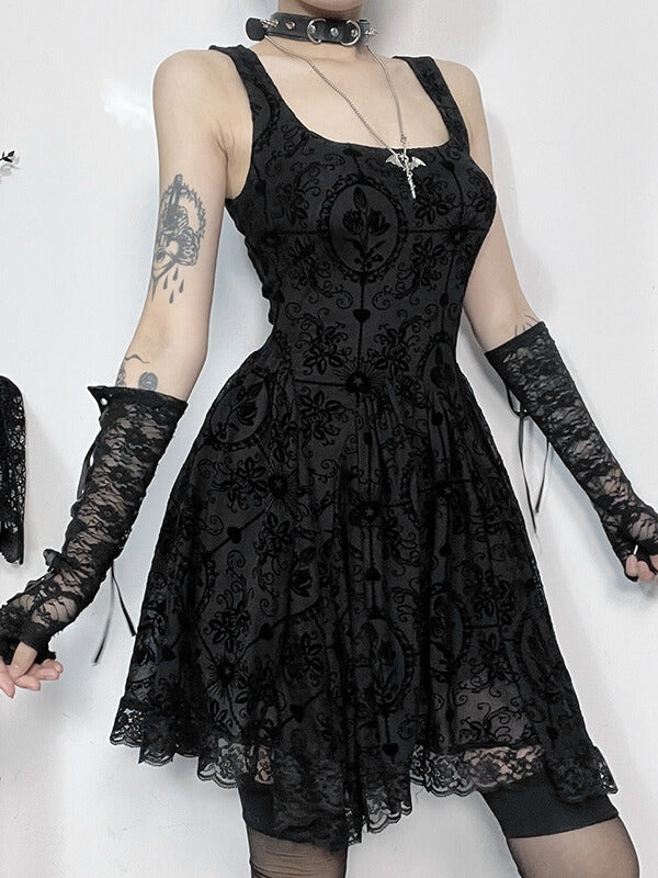 New Fashion Vintage goth lace dress